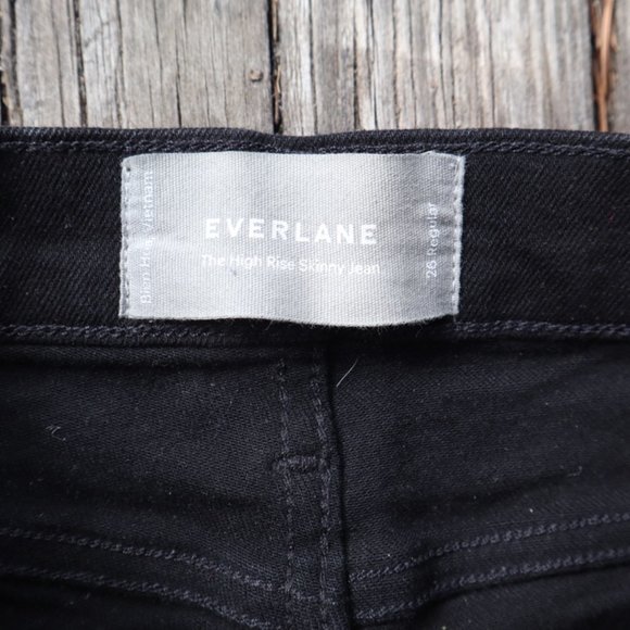 Everlane Black Authentic Stretch High Rise Skinny Jeans 26 - Picture 7 of 10